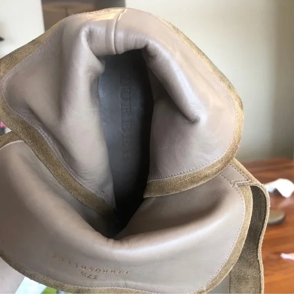 Burberry Tan Suede Combat Boots - Picture 10 of 13